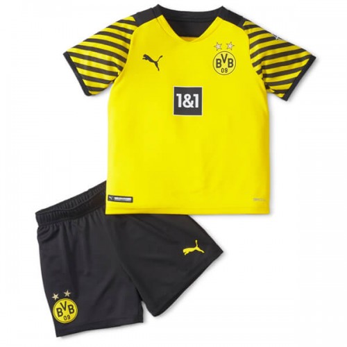 BVB Borussia Dortmund Fodboldtrøjer Børn Hjemmebanesæt 2021/22 Kort ærmer BVB Borussia Dortmund Fodboldtrøjer Børn Hjemmebanesæt 2021/22 Kort ærmer